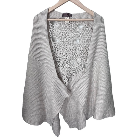Free People Sweaters - Free People Shawl with Crochet Design OneSize